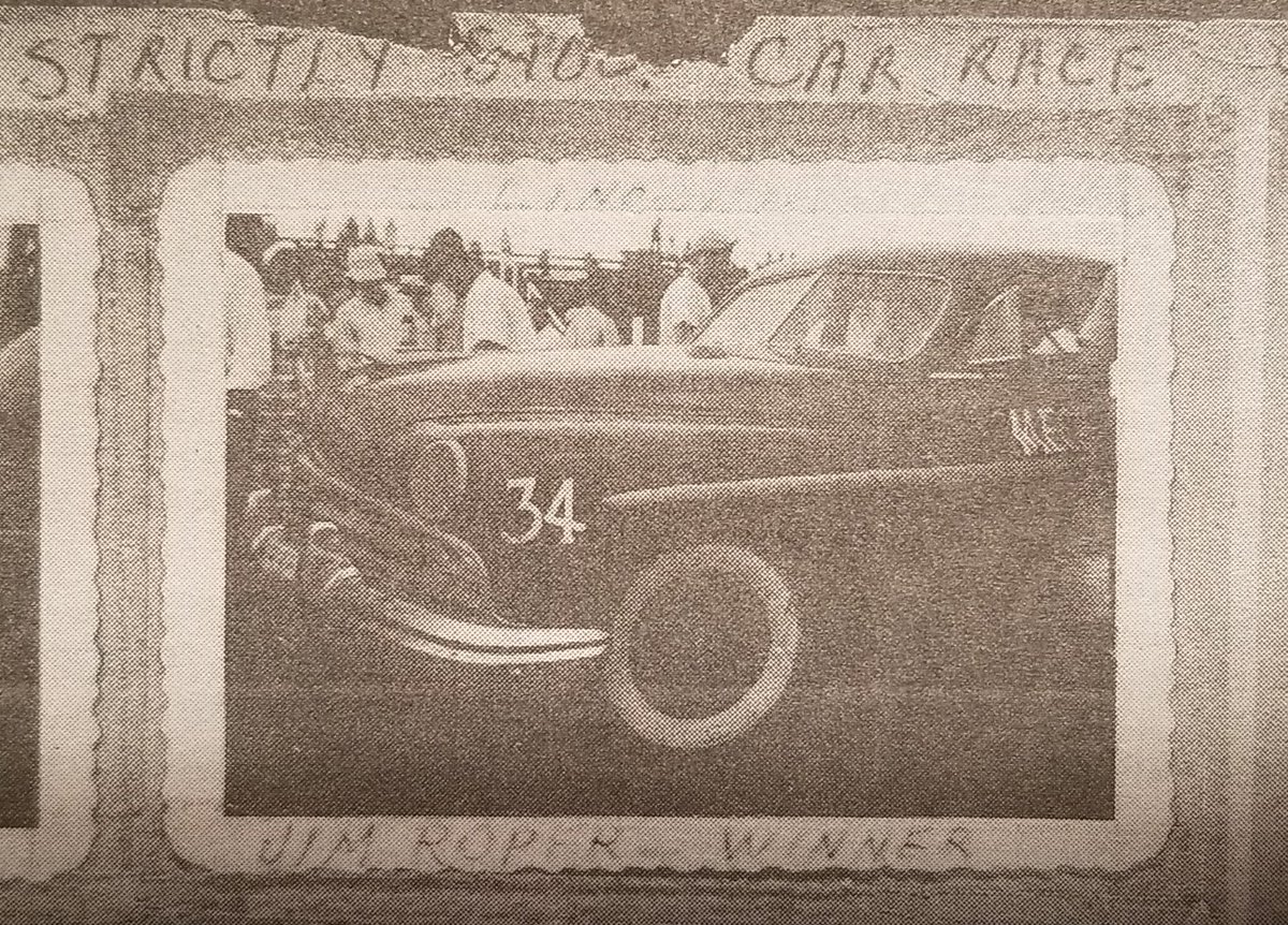 Jim Roper wins the inaugural NASCAR race.