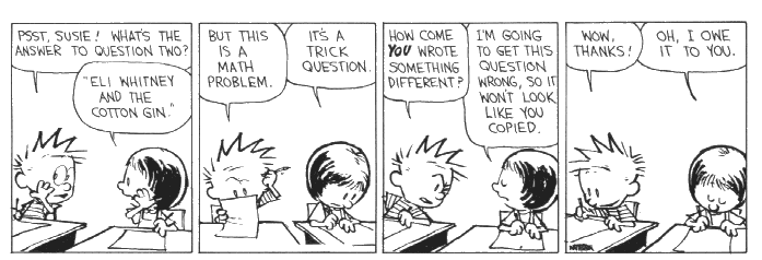 Calvin and Hobbes answer