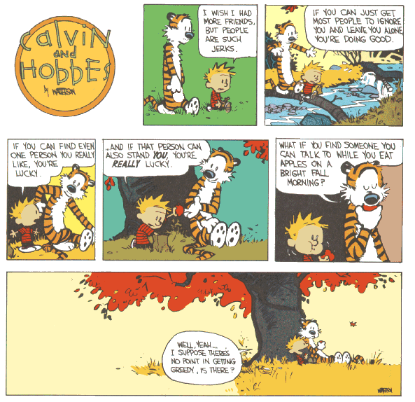 Calvin and Hobbes friends
