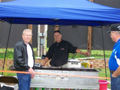 Scott H. grilling burgers