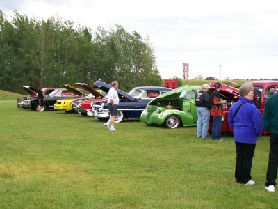 Line-up of some of the vehicles