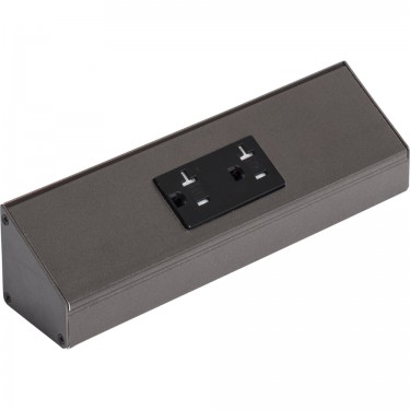 9 Inch Black TR Angle Power Strip