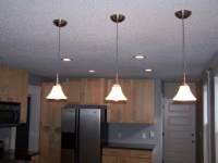 Three Pendant Lights over Peninsula